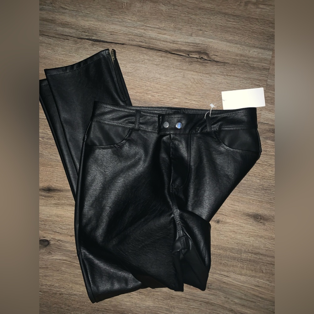 Leather Stacked Pants